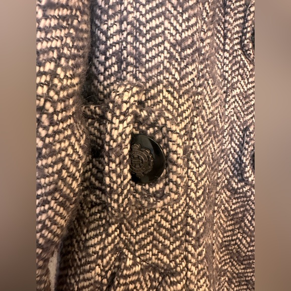 Guess Herringbone Sherpa Pea Coat Small - Picture 6 of 7